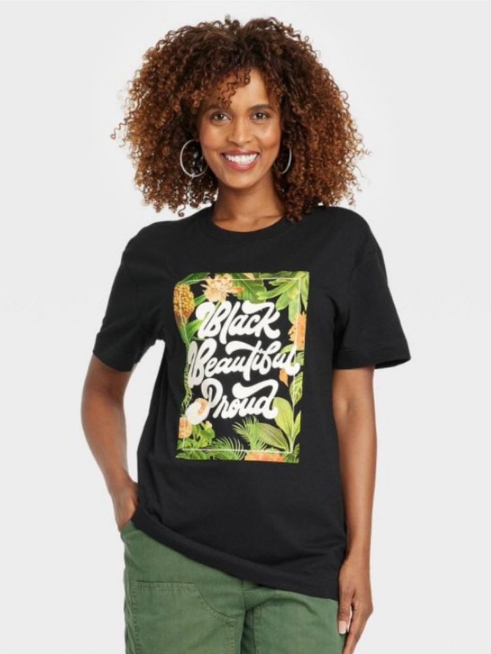 Target Women's Black History Month Black Beautiful Proud Short-Sleeve T-Shirt L